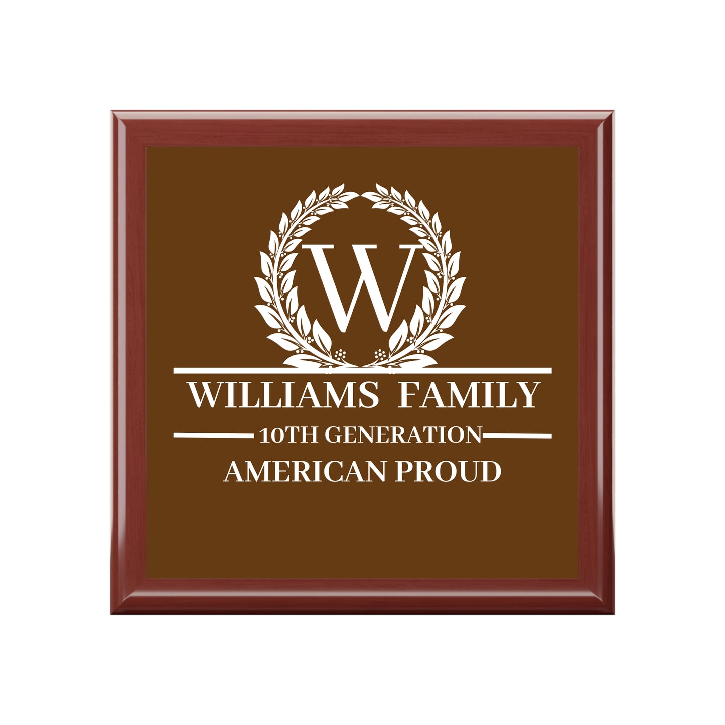 WILLIAMS Personalized Family Jewelry Box - American Proud Design