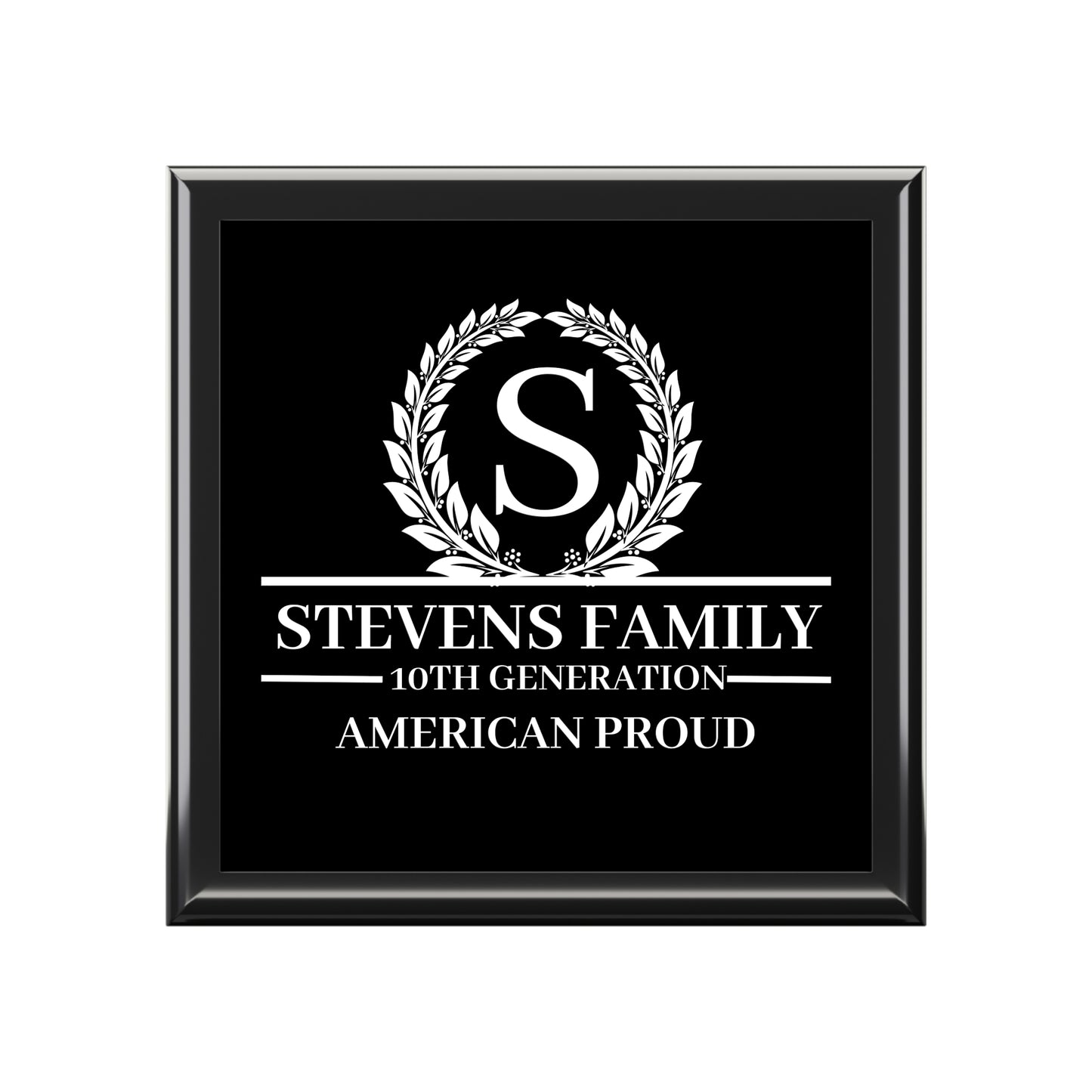 STEVENS Personalized Family Jewelry Box - American Proud Design