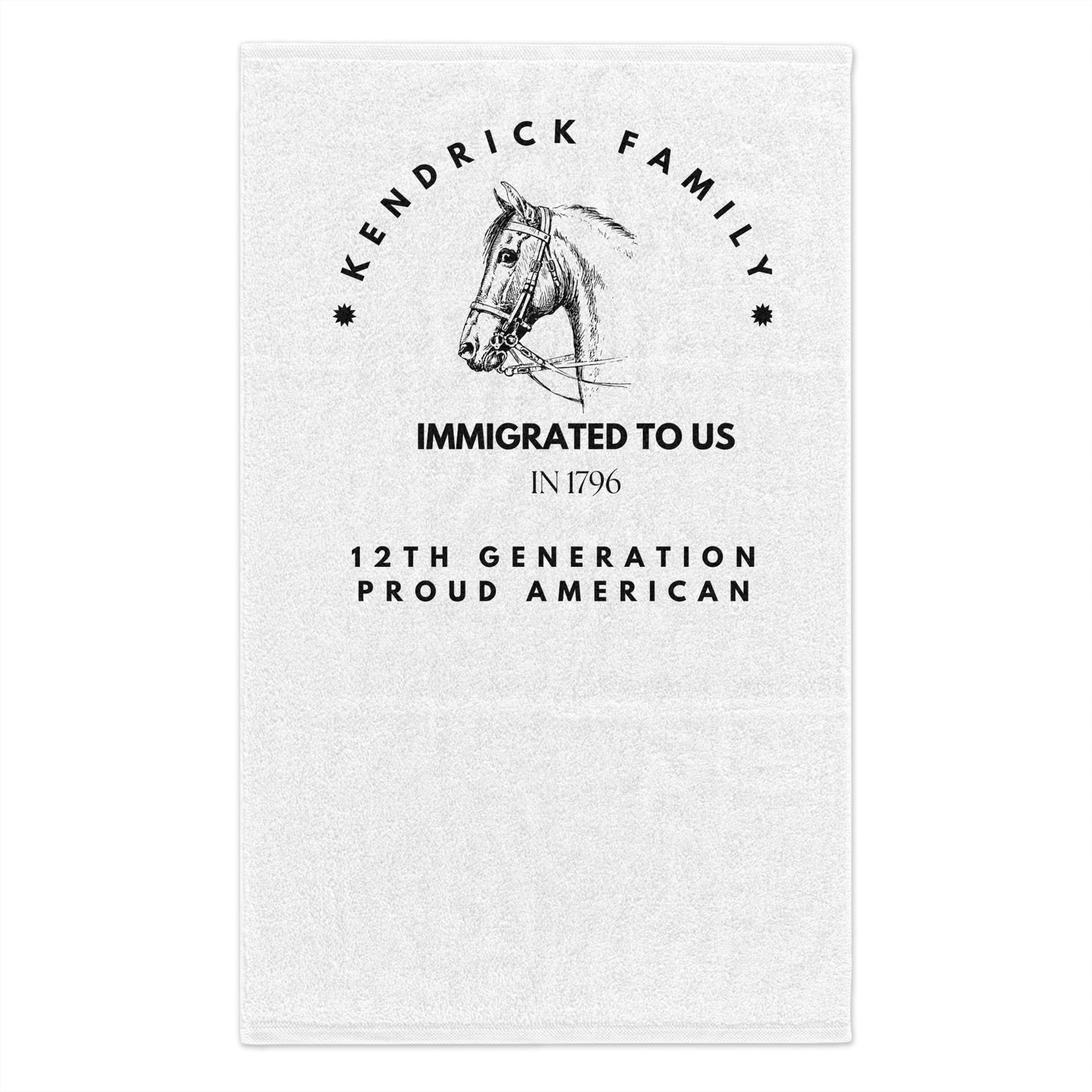 Personalized Family Heritage Rally Towel - Proud American Design