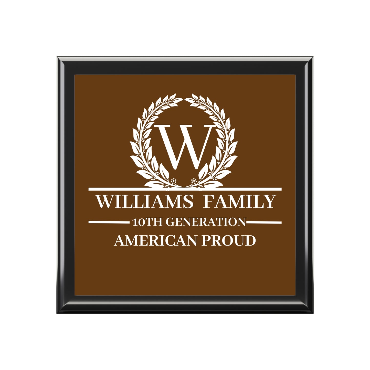 WILLIAMS Personalized Family Jewelry Box - American Proud Design