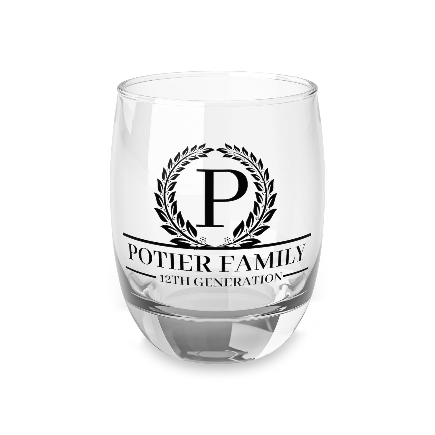 Personalized Whiskey Glass - Potier Family 12th Generation