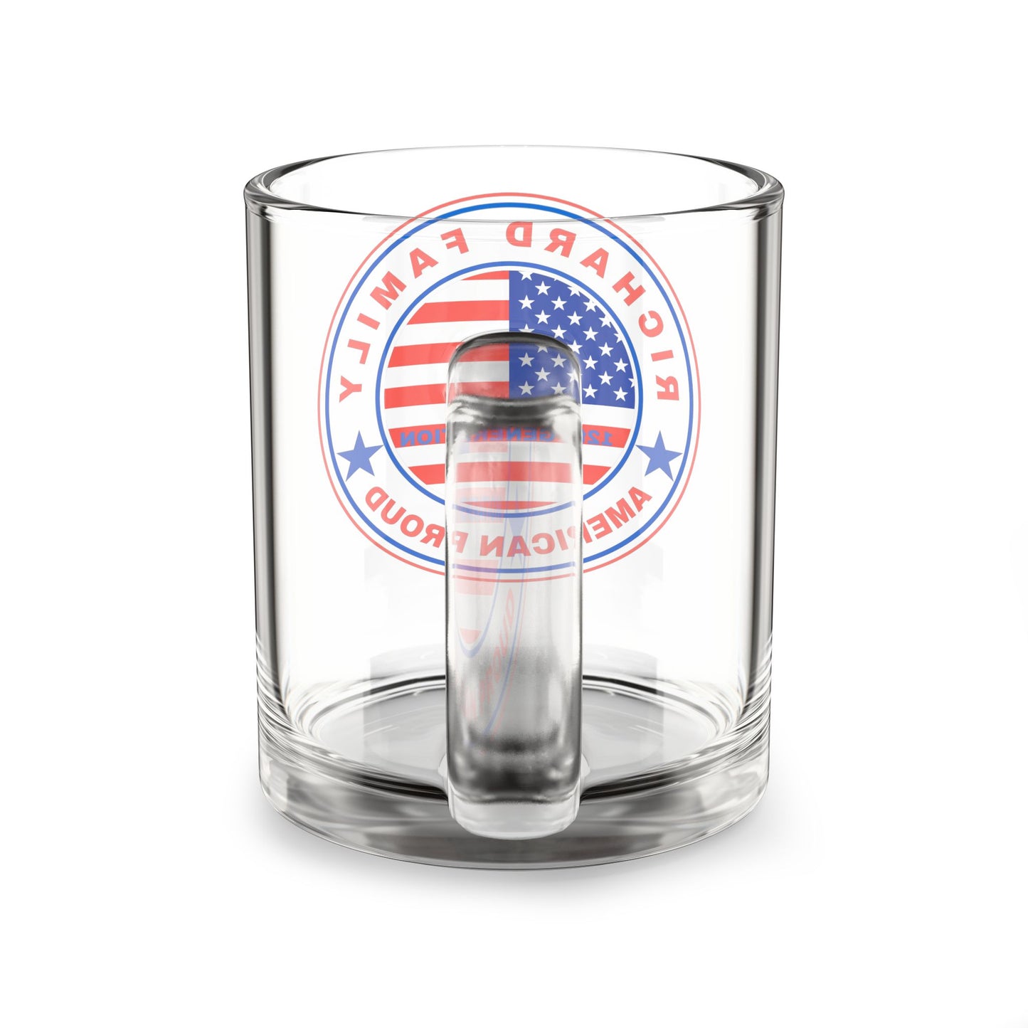 RICHARD Personalized American Pride Glass Mug - 10oz Family Edition