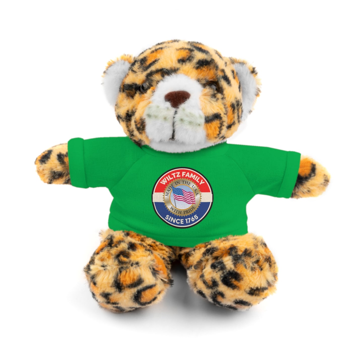 Wiltz Family Tee Stuffed Animal - Personalized Plush Bear with Family Emblem