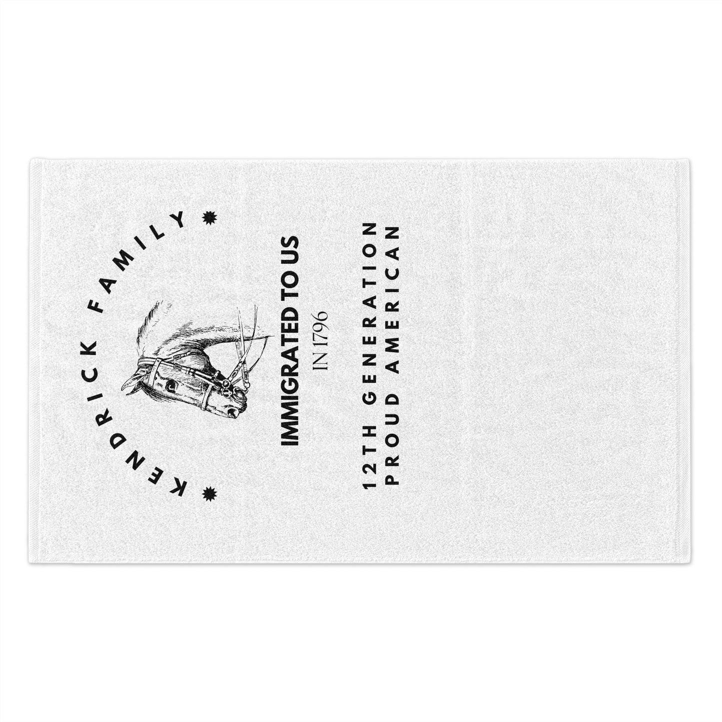 Personalized Family Heritage Rally Towel - Proud American Design