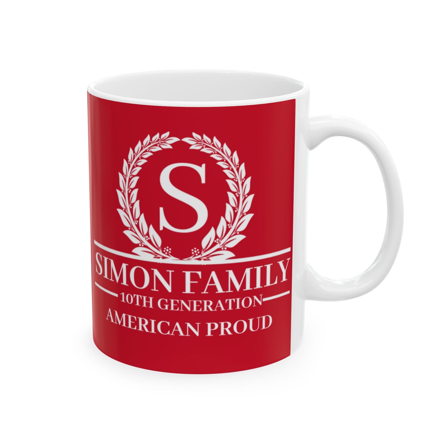 Simon Personalized Family Mug - Proud American Heritage (11oz, 15oz)