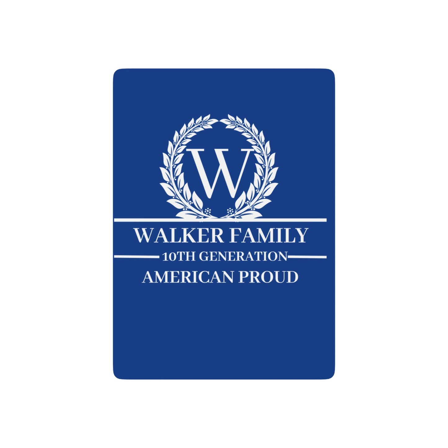 WALKER Family Poker Playing Cards - Walker Family Design