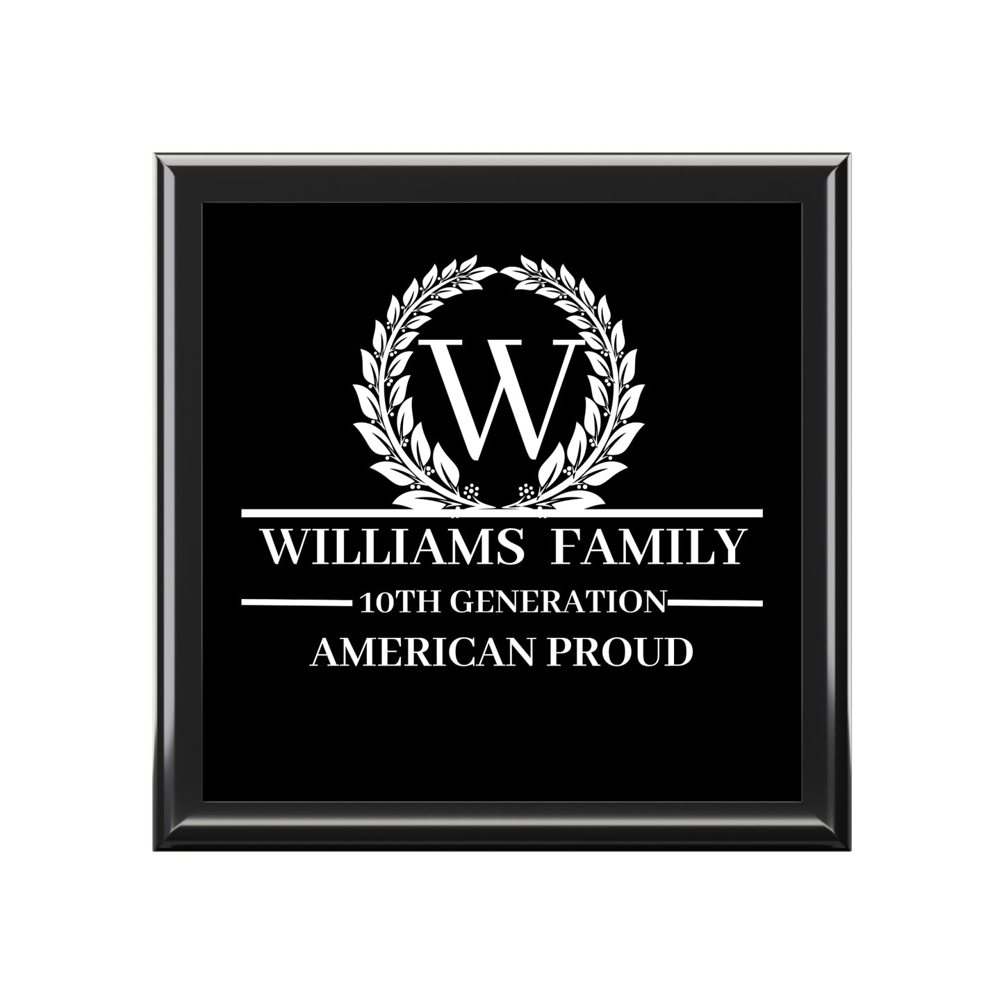WILLIAMS Personalized Family Jewelry Box - Elegant Keepsake for Heritage and Pride