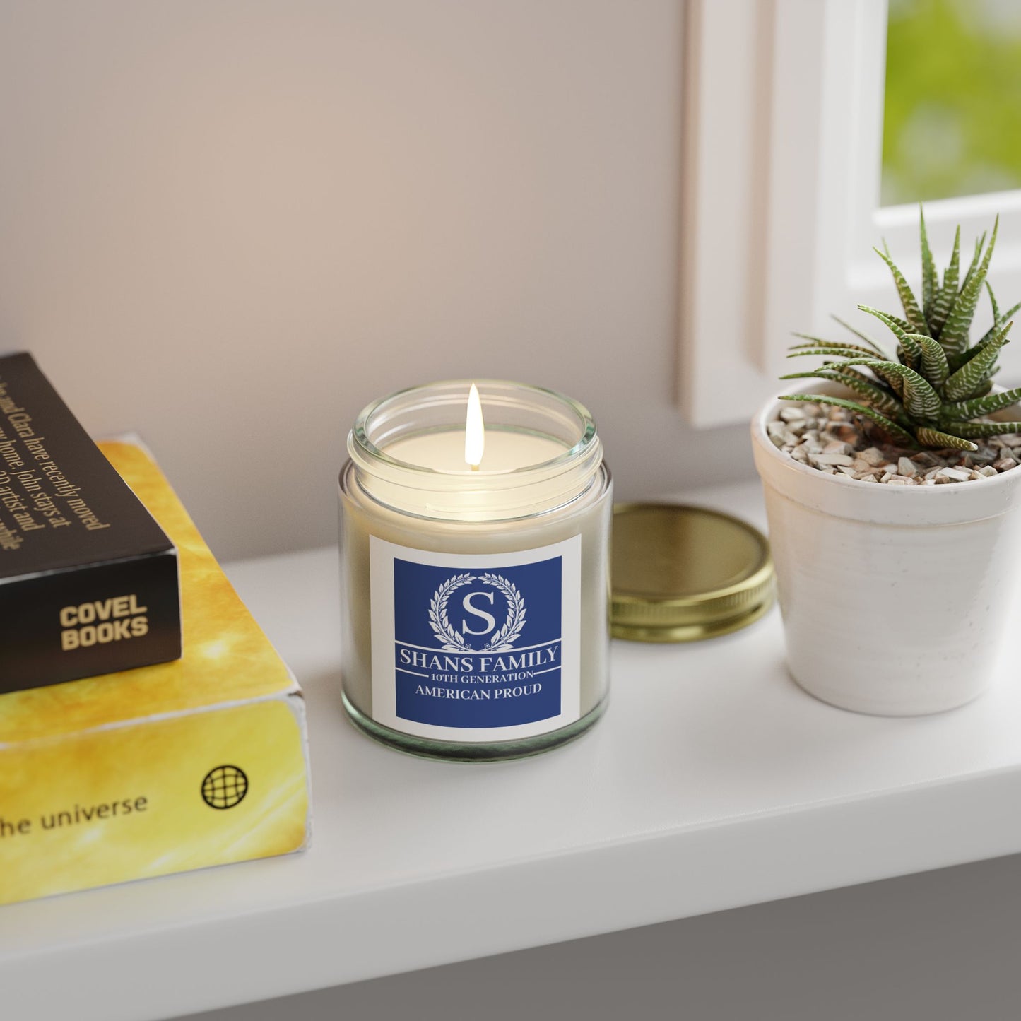 Shans Family Scented Candle - American Proud - Coconut Apricot Wax (4oz, 9oz)