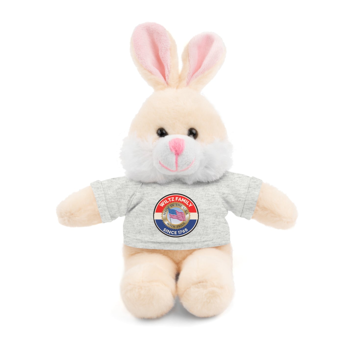 Wiltz Family Tee Stuffed Animal - Personalized Plush Bear with Family Emblem