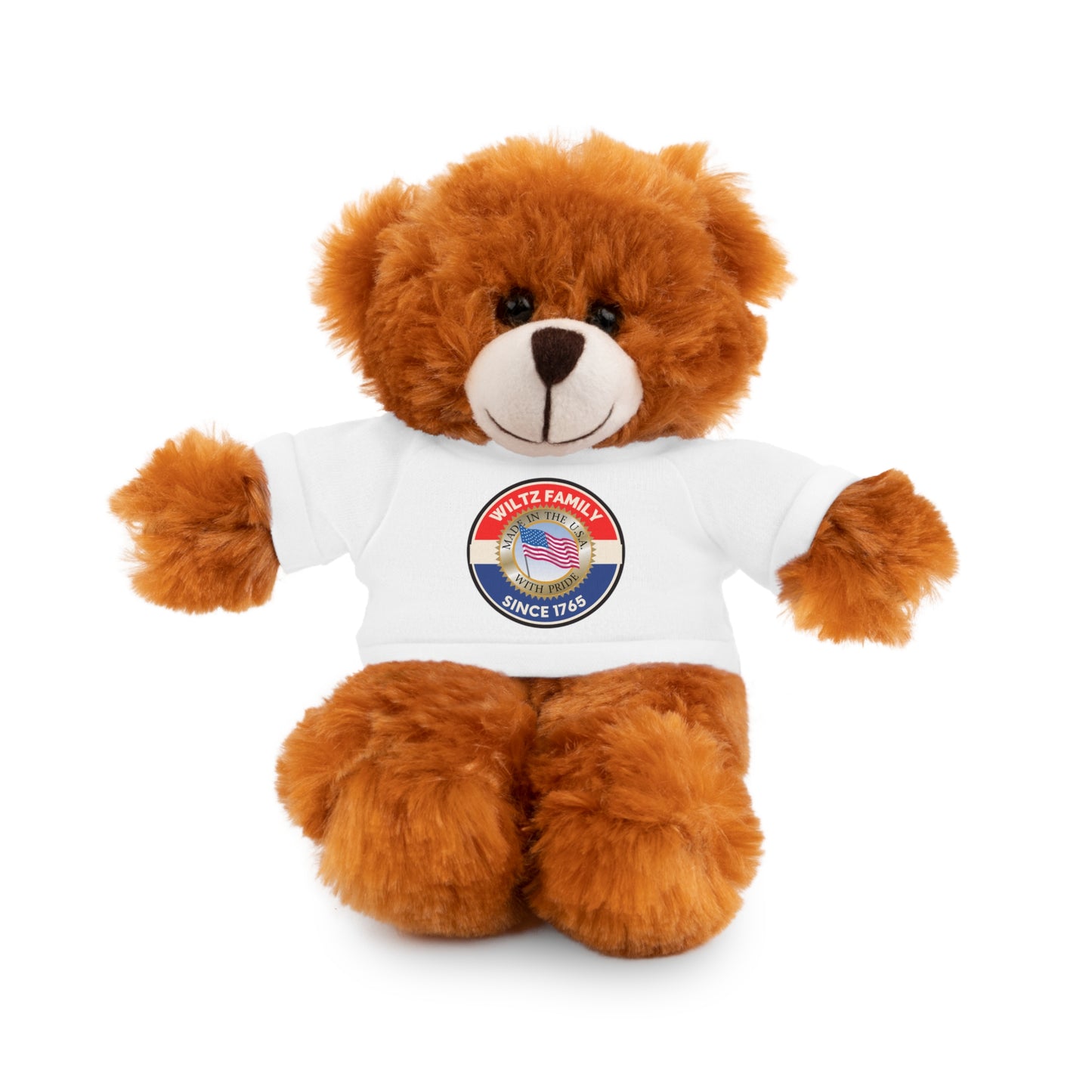Wiltz Family Tee Stuffed Animal - Personalized Plush Bear with Family Emblem