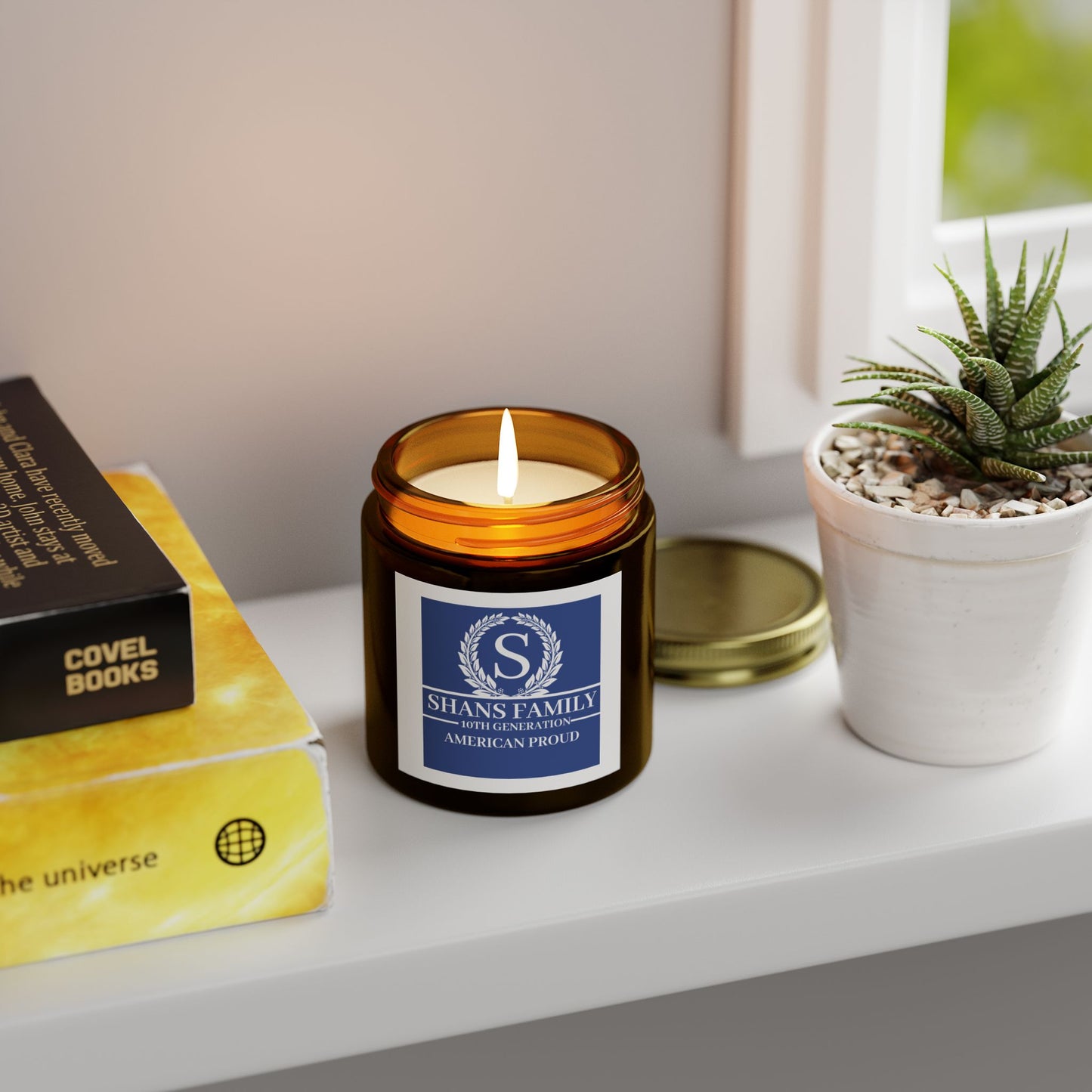 Shans Family Scented Candle - American Proud - Coconut Apricot Wax (4oz, 9oz)