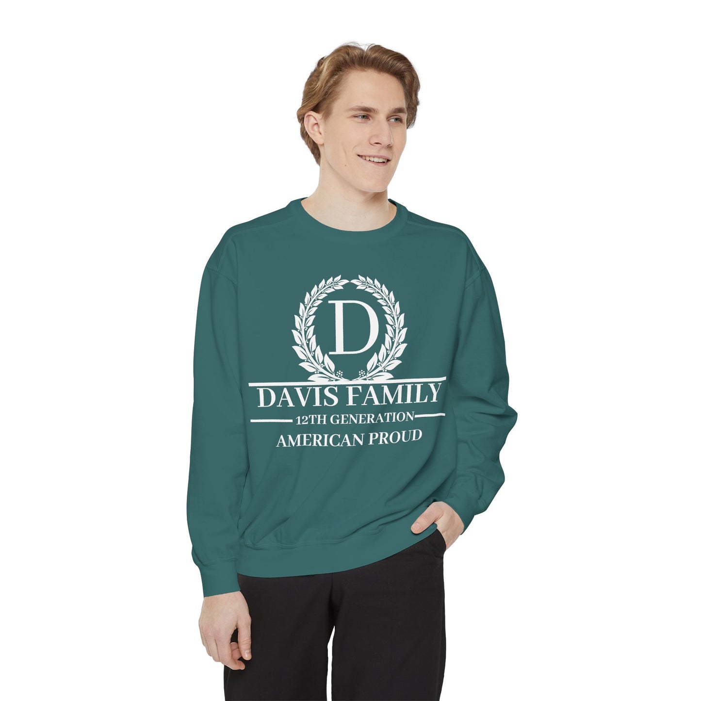 Custom Family Proud Sweatshirt - Unisex Garment-Dyed - Heritage Style