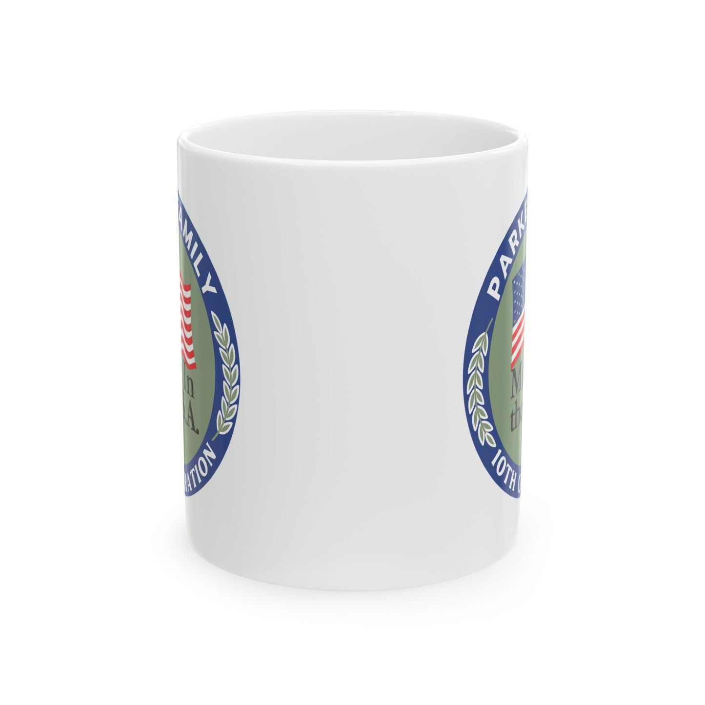 Parker Family Patriotic Family Ceramic Mug - 11oz & 15oz - Perfect for Veterans' Day, Memorial Day & Everyday Use