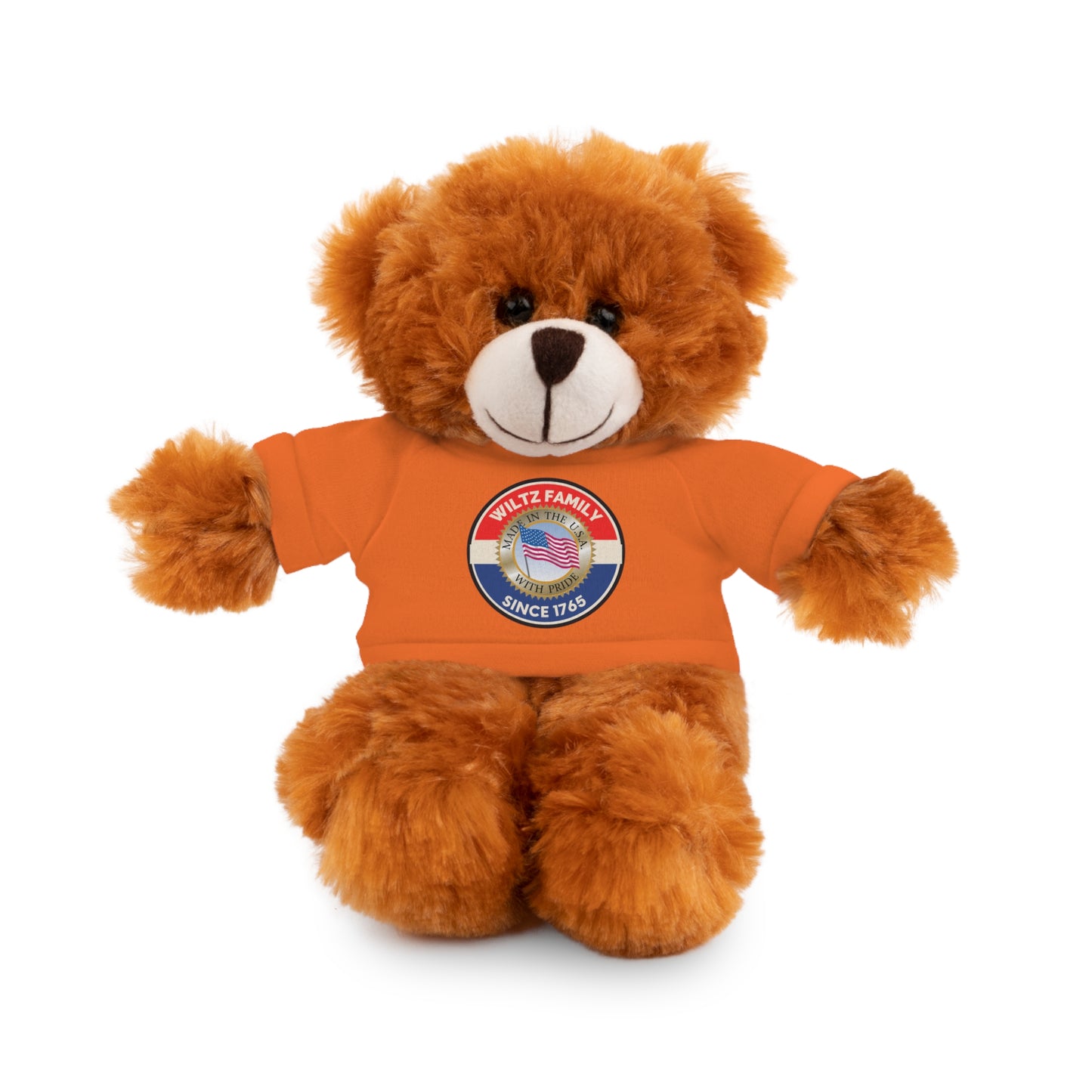 Wiltz Family Tee Stuffed Animal - Personalized Plush Bear with Family Emblem