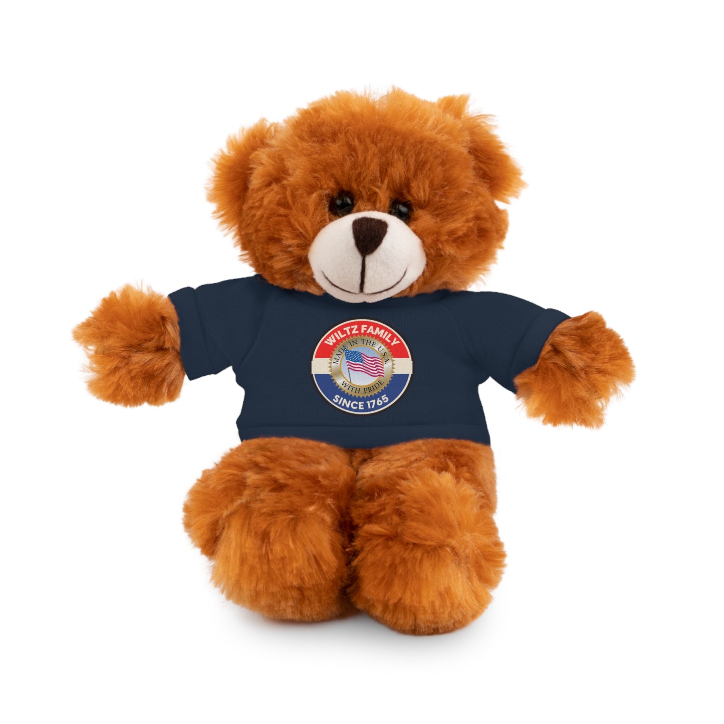 Wiltz Family Tee Stuffed Animal - Personalized Plush Bear with Family Emblem