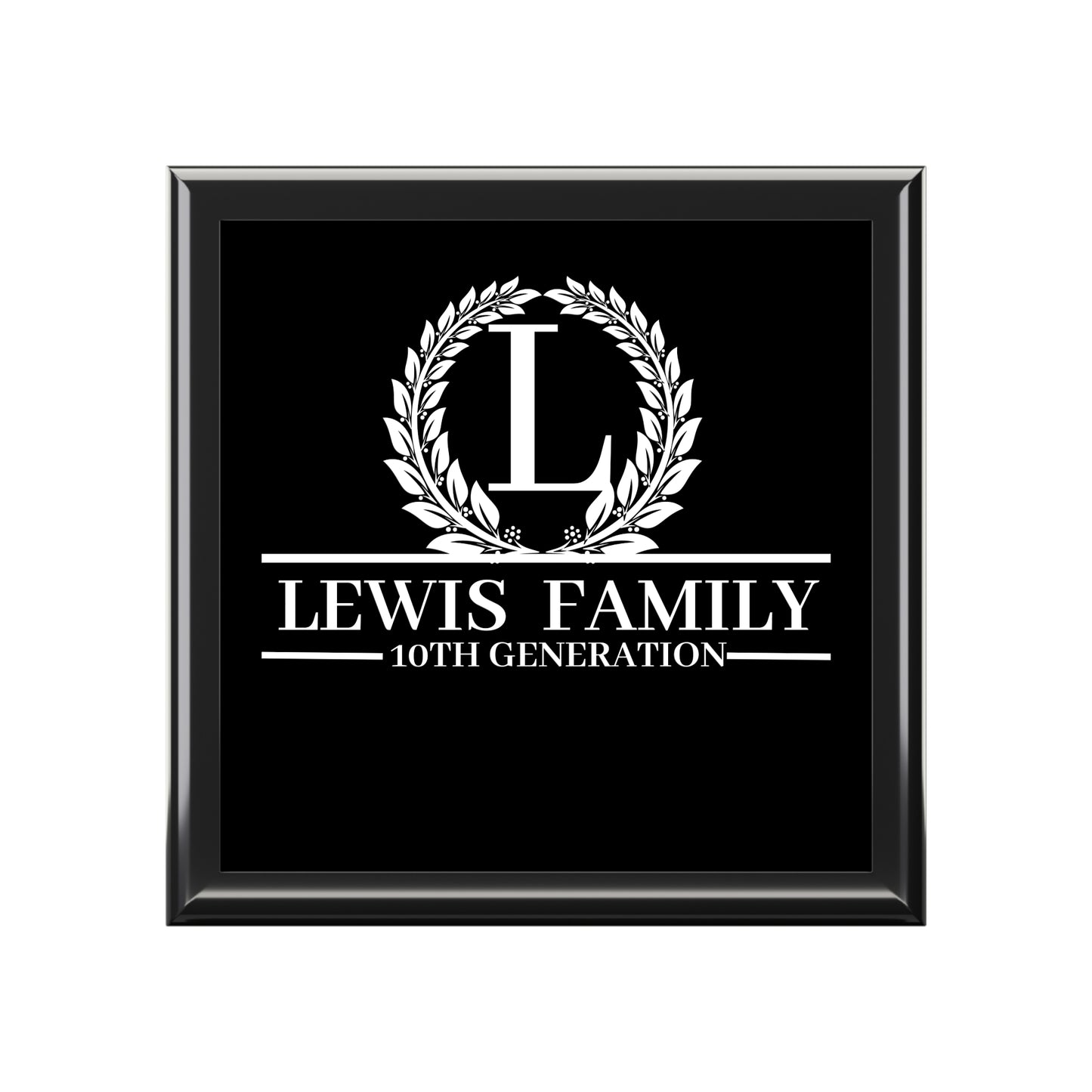 LEWIS Family Jewelry Box - Custom Engraved with Your Family Name
