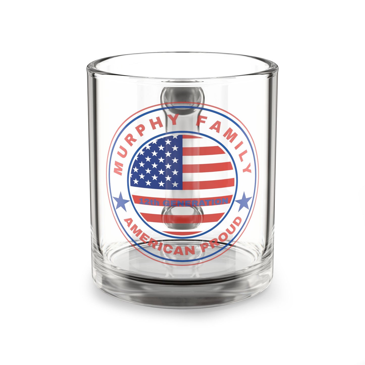Personalized American Proud Glass Mug - 10oz for Family Celebrations