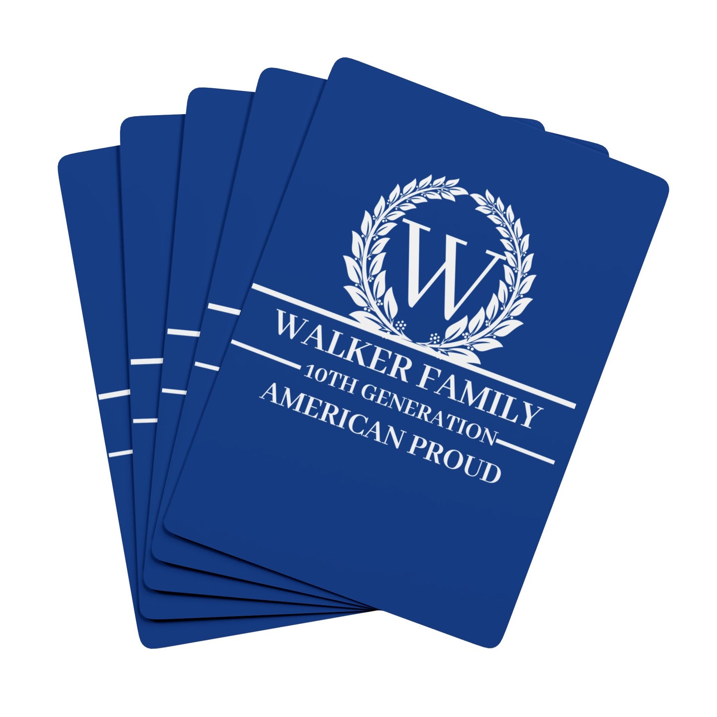 WALKER Family Poker Playing Cards - Walker Family Design