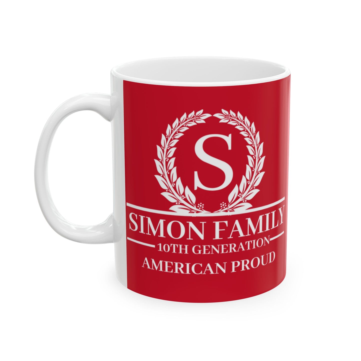 Simon Personalized Family Mug - Proud American Heritage (11oz, 15oz)