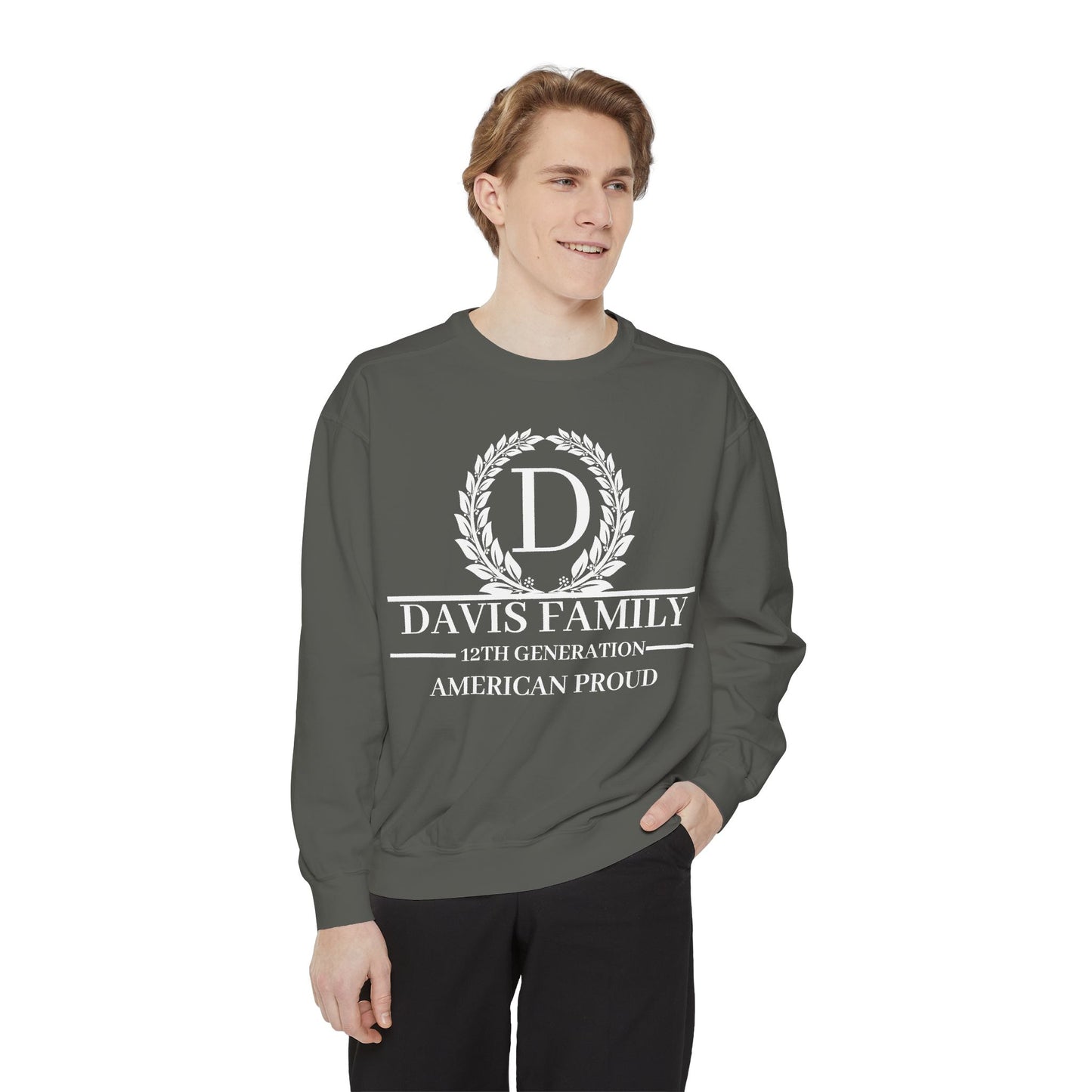 Custom Family Proud Sweatshirt - Unisex Garment-Dyed - Heritage Style