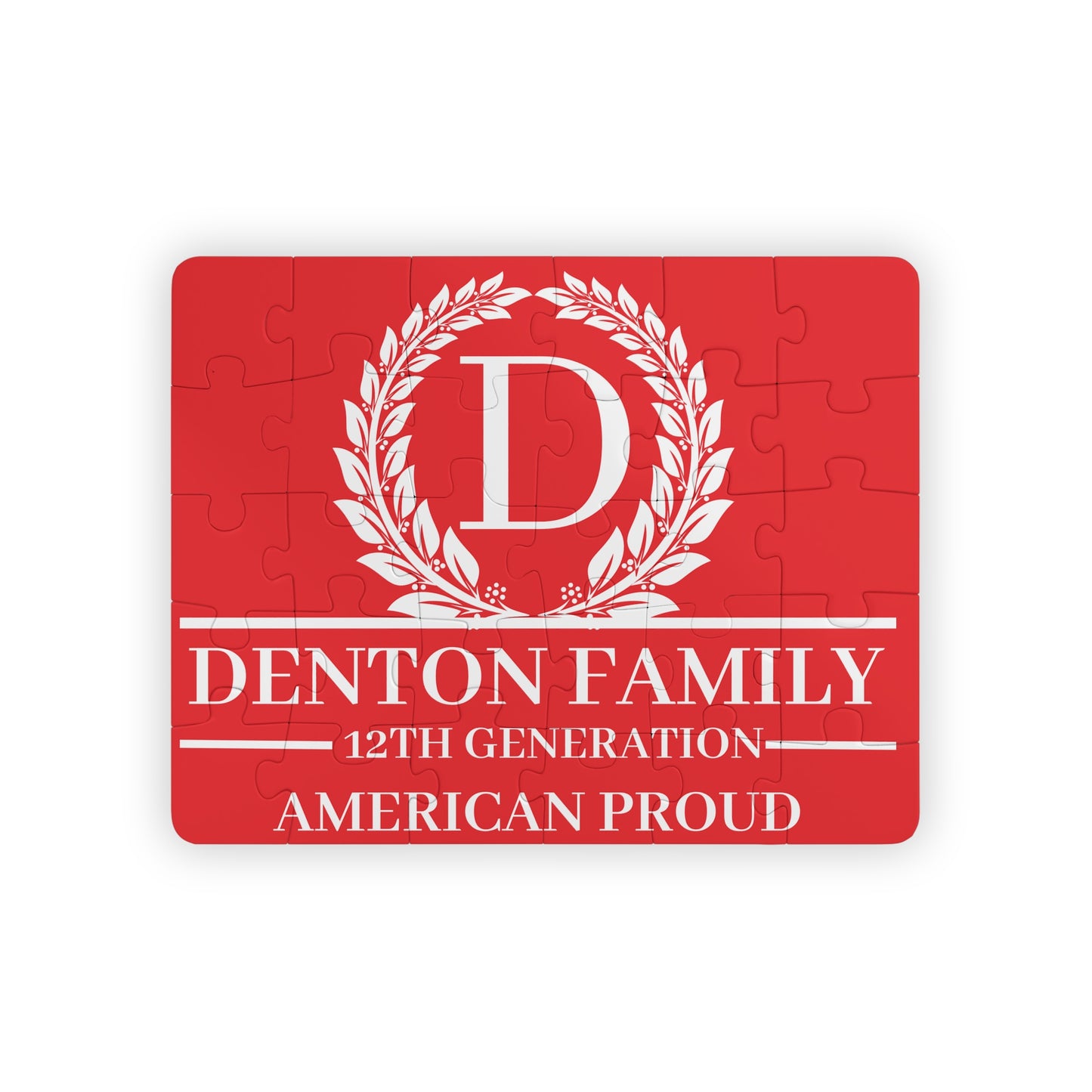 DENTON Family Puzzle for Kids - 30-Piece Denton Family Design