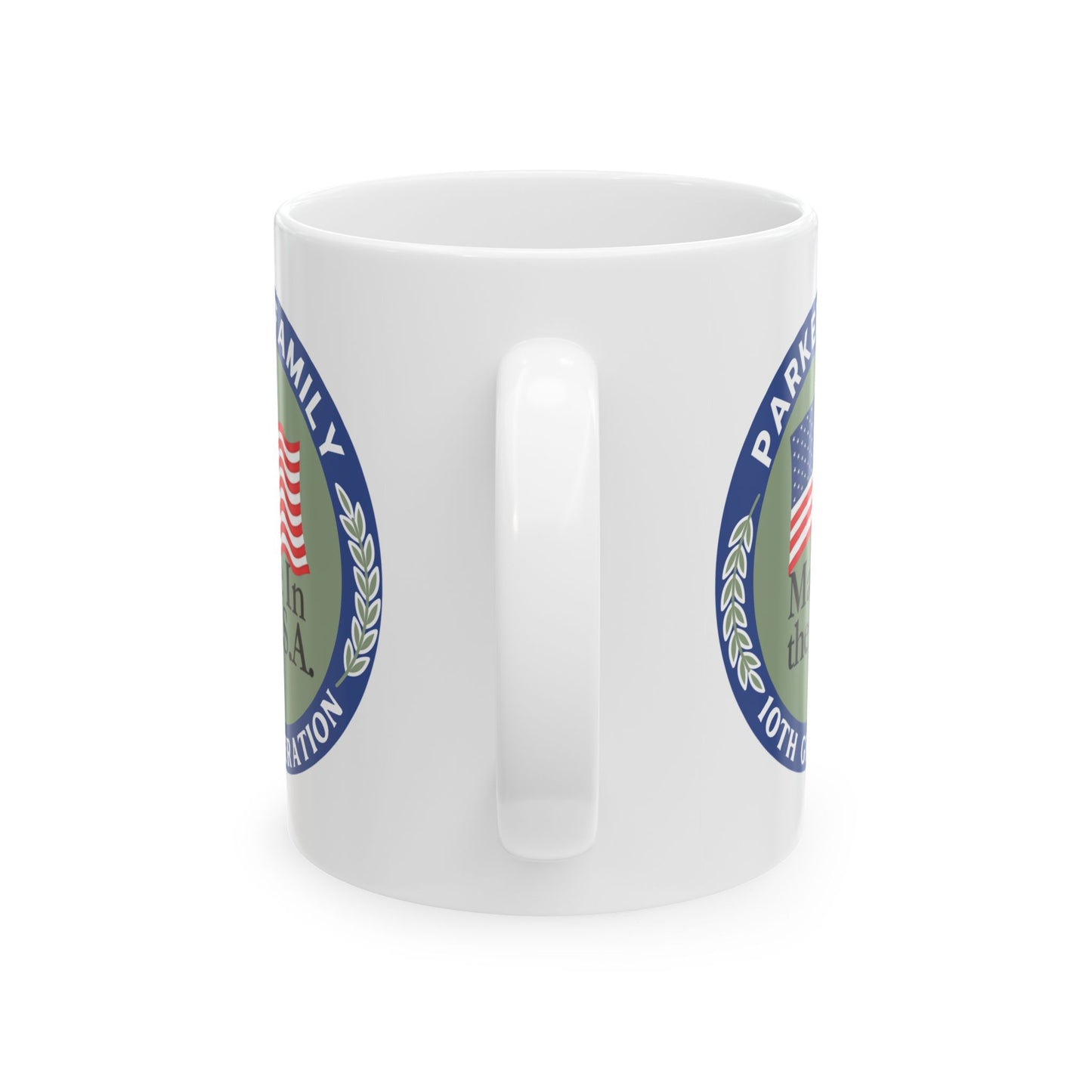 Parker Family Patriotic Family Ceramic Mug - 11oz & 15oz - Perfect for Veterans' Day, Memorial Day & Everyday Use