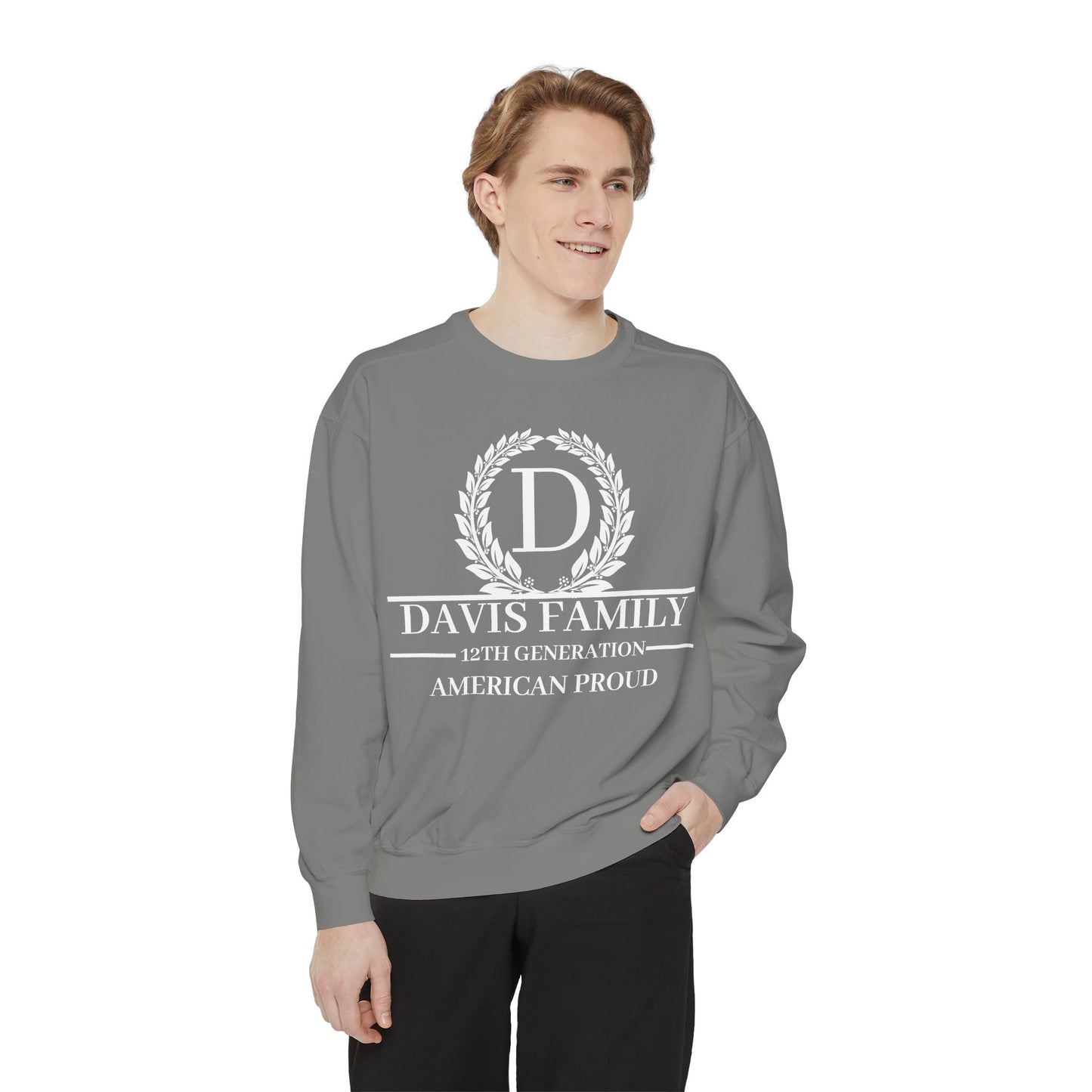 Custom Family Proud Sweatshirt - Unisex Garment-Dyed - Heritage Style