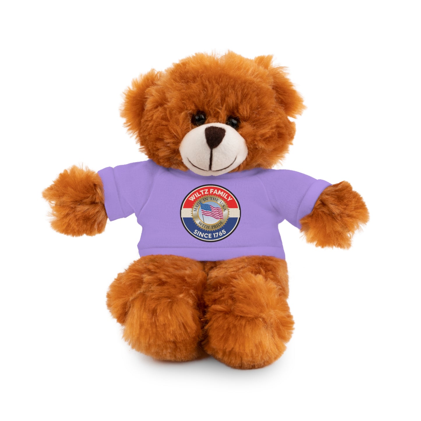 Wiltz Family Tee Stuffed Animal - Personalized Plush Bear with Family Emblem