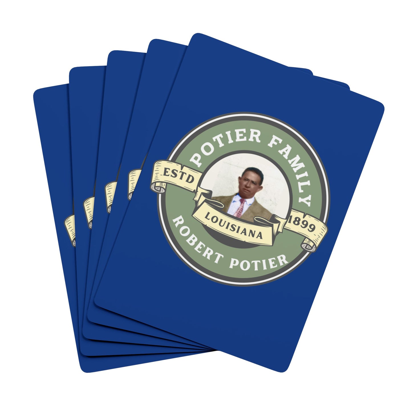 ROBERT POTIER Family Poker Playing Cards - Personalized Deck with Spade Design