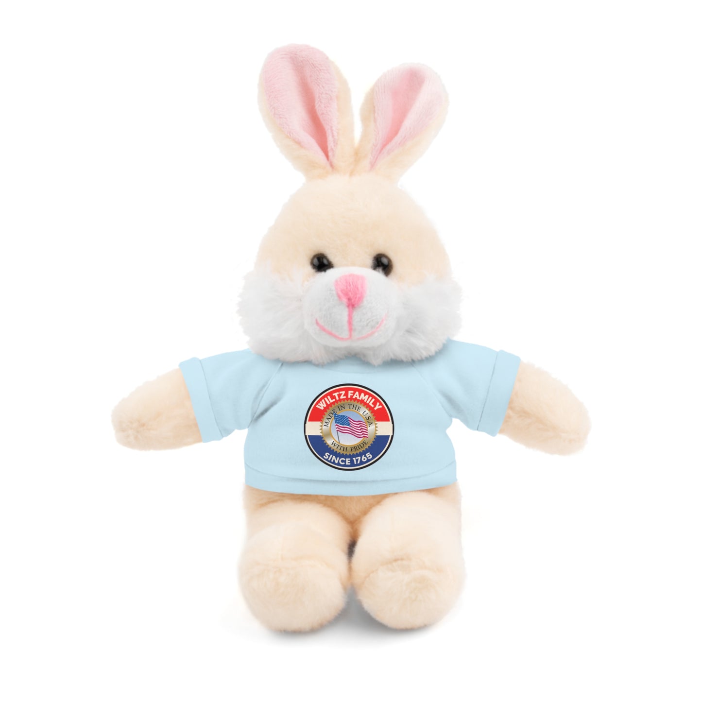 Wiltz Family Tee Stuffed Animal - Personalized Plush Bear with Family Emblem