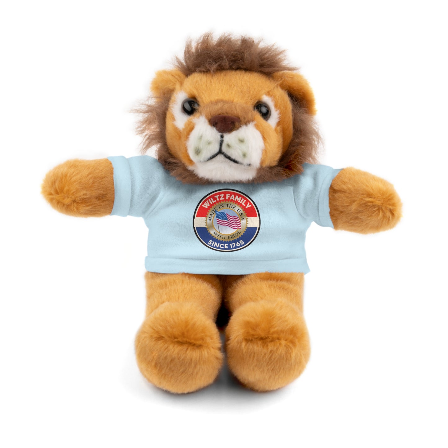 Wiltz Family Tee Stuffed Animal - Personalized Plush Bear with Family Emblem