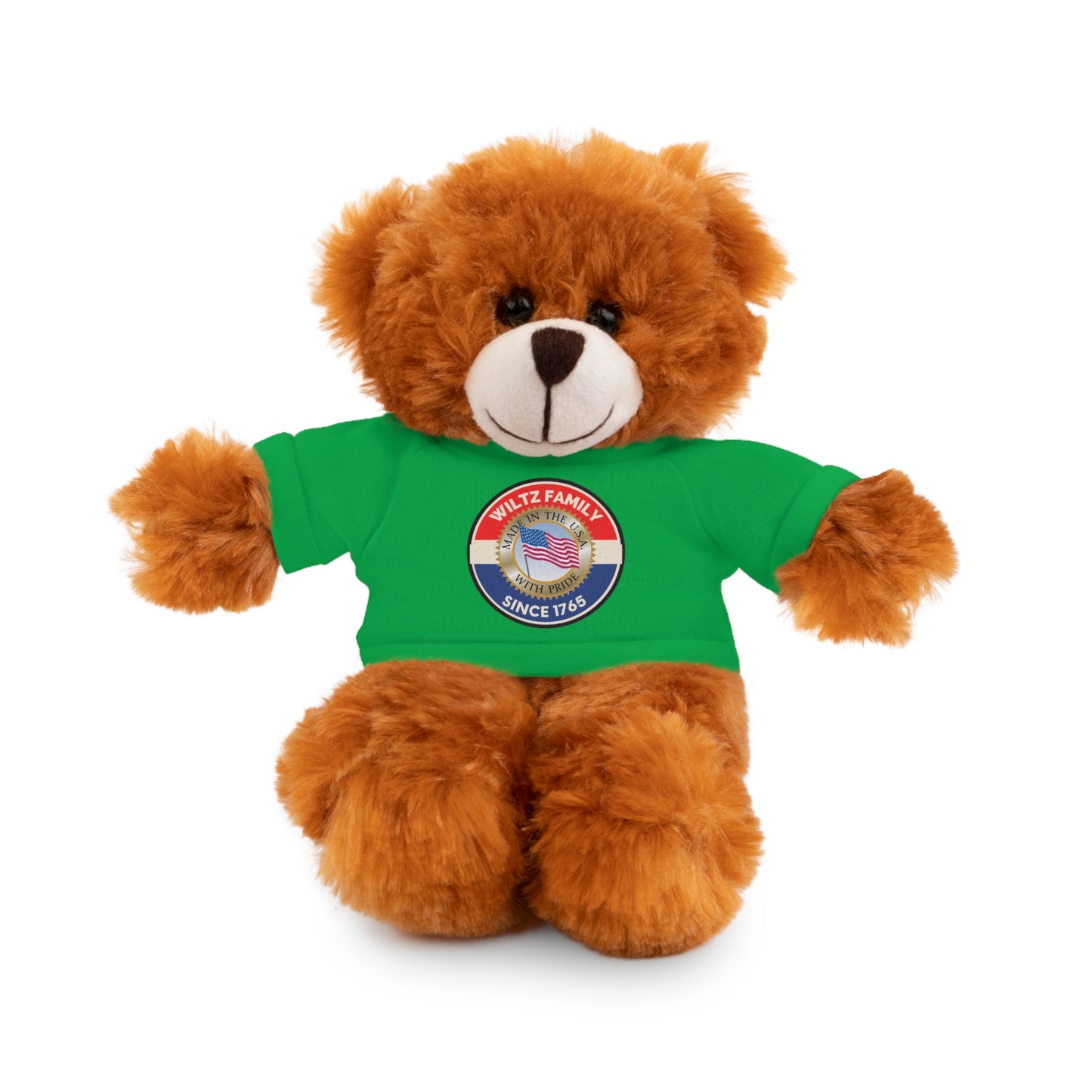 Wiltz Family Tee Stuffed Animal - Personalized Plush Bear with Family Emblem