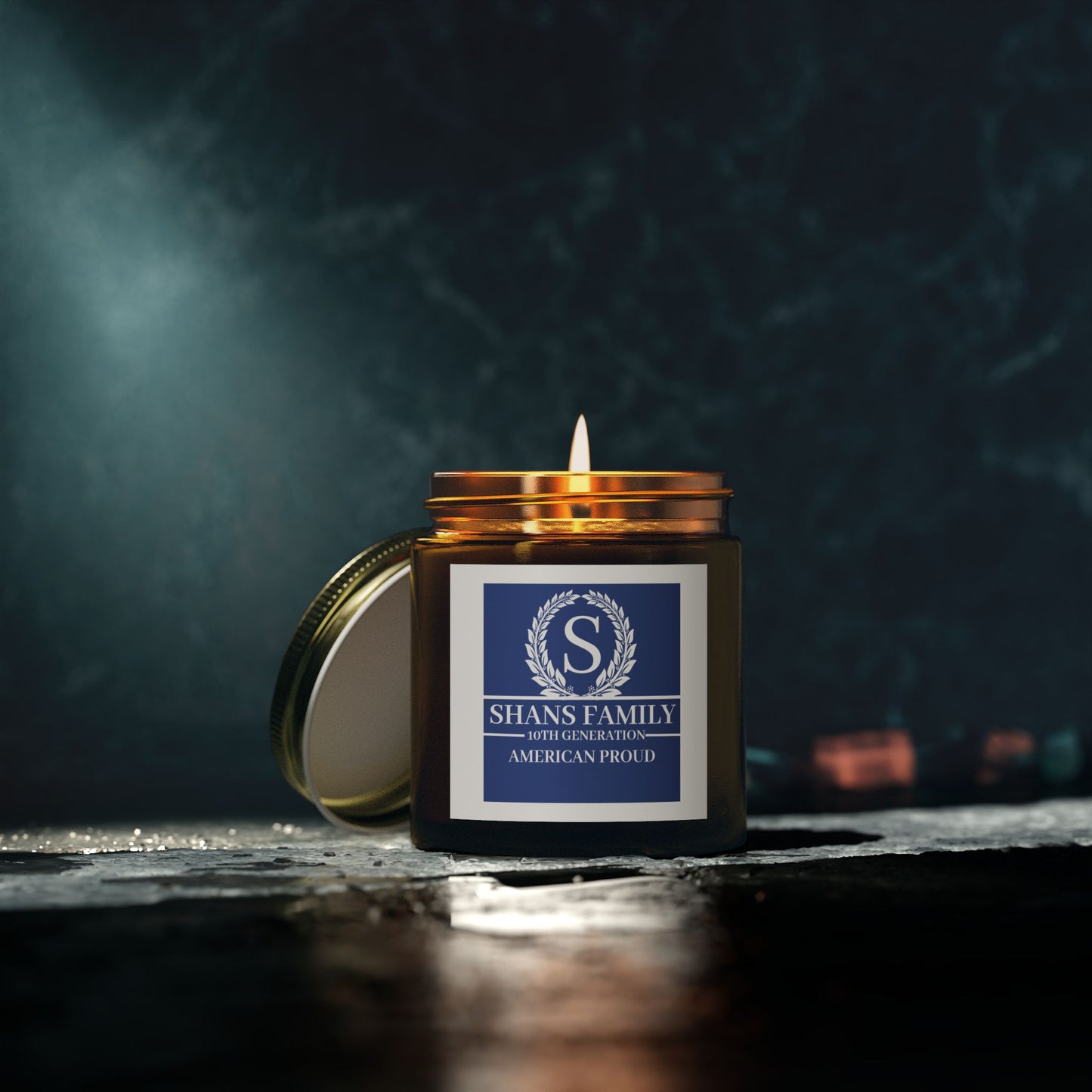 Shans Family Scented Candle - American Proud - Coconut Apricot Wax (4oz, 9oz)