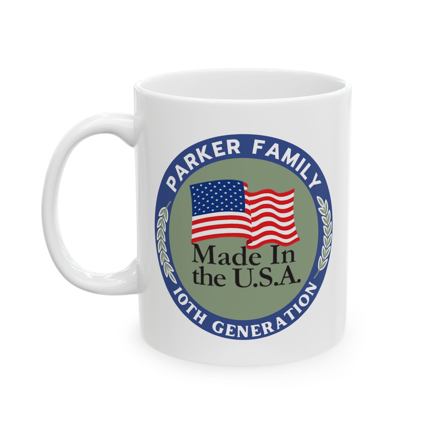 Parker Family Patriotic Family Ceramic Mug - 11oz & 15oz - Perfect for Veterans' Day, Memorial Day & Everyday Use